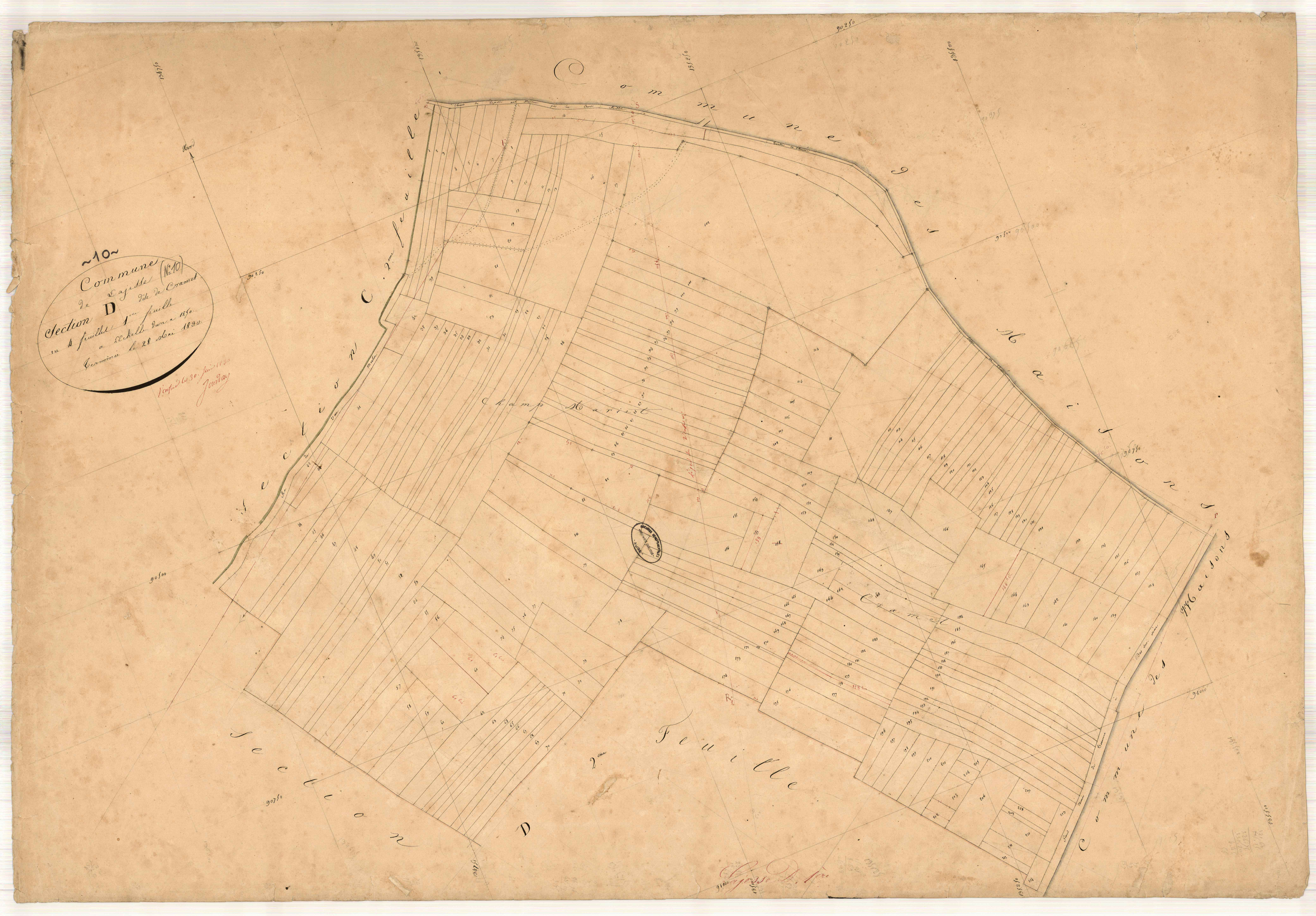 Lagesse, section D dite de cramet, feuille n° 1