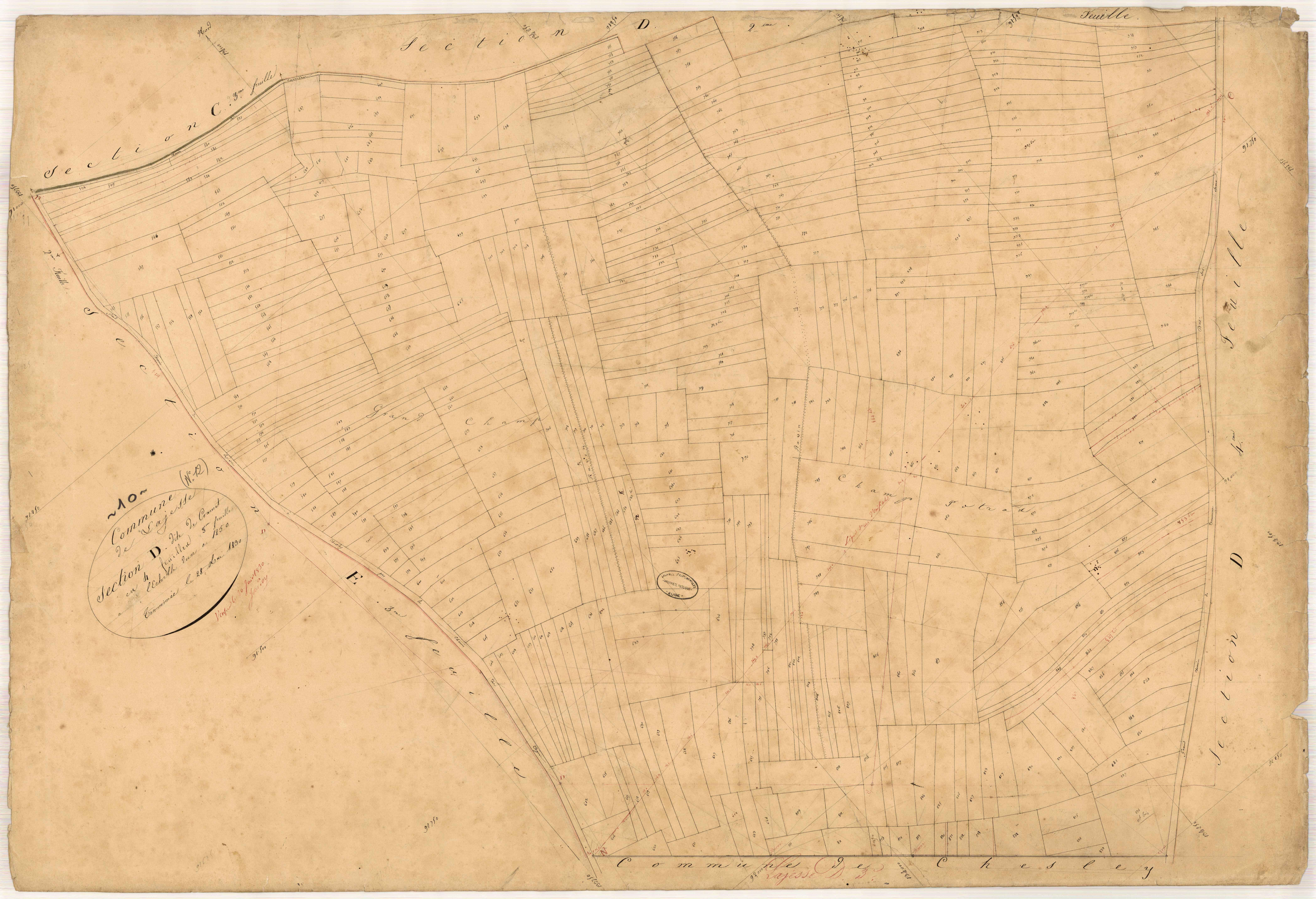 Lagesse, section D dite de cramet, feuille n° 3