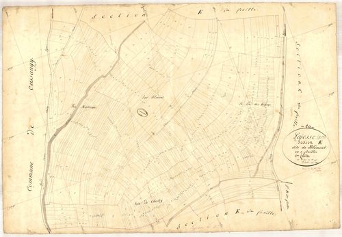 Lagesse, section E dite de blemont, feuille n° 2, parcelles n°492-970