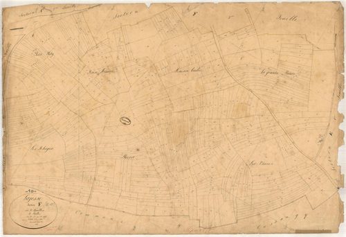 Lagesse, section F dite du village, feuille n° 1, parcelles n°1-455