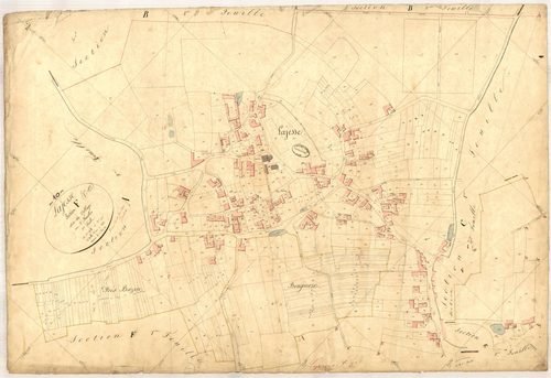 Lagesse, section F dite du village, feuille n° 2, parcelles n°456-910