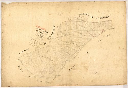 Laines-aux-Bois, section A dite de Galilée, feuille n° 2, double, parcelles n°1353-2068