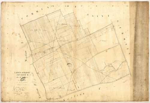 Laines-aux-Bois, section B dite de la Nérée, parcelles n°1-895
