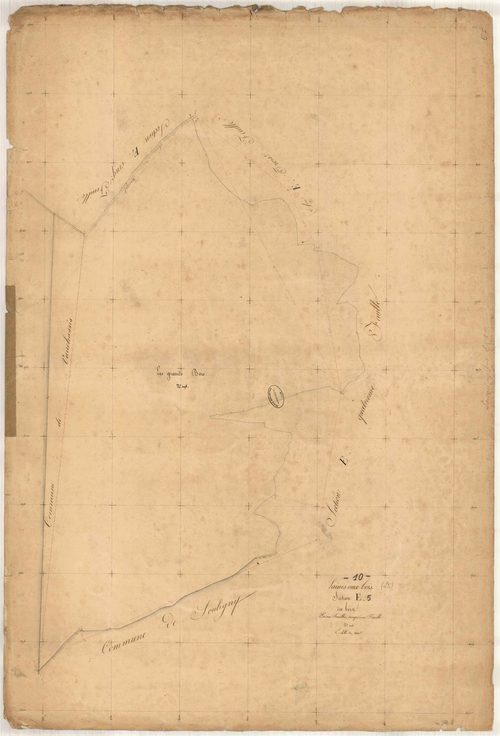 Laines-aux-Bois, section E dite des Bois , feuille n° 5, parcelles n°1198