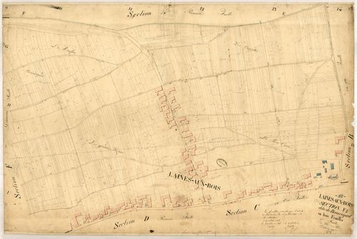 Laines-aux-Bois, section F dite de Beauregard, feuille n° 1, parcelles n°1-892