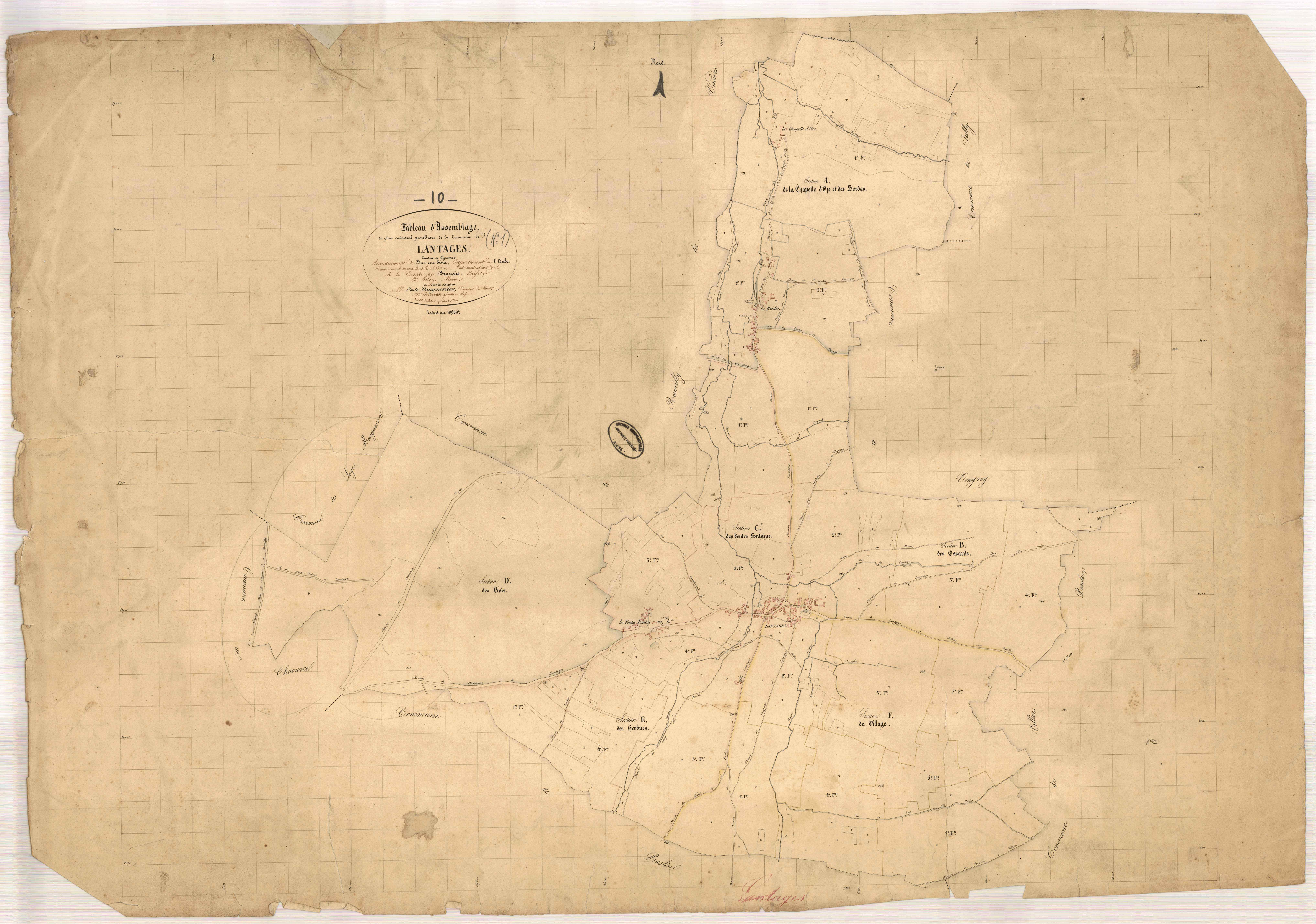 Lantages, tableau d'assemblage