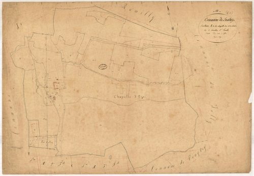 Lantages, section A dite de la Chapelle d'oze et des bordes, feuille n° 1