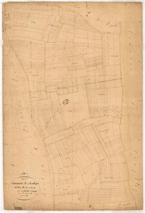 Lantages, section B dite des Essarts, feuille n° 1