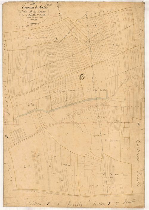 Lantages, section B dite des Essarts, feuille n° 3