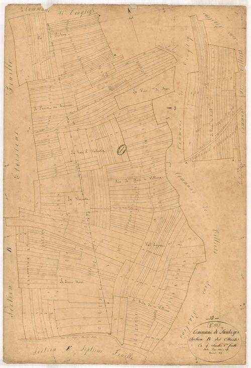 Lantages, section B dite des Essarts, feuille n° 4