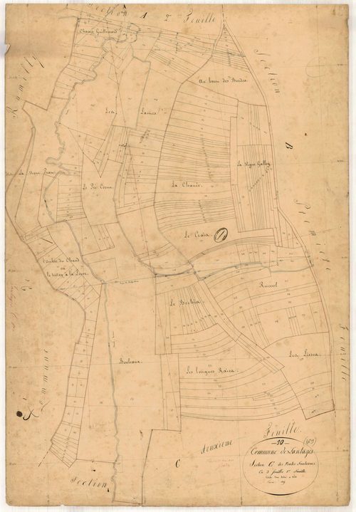 Lantages, section C dite des Ventes Fontaines, feuille n° 1
