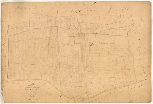 Lantages, section E dite des Herbues, feuille n° 3