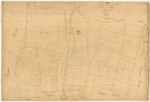 Lantages, section F dite des Herbues, feuille n° 4