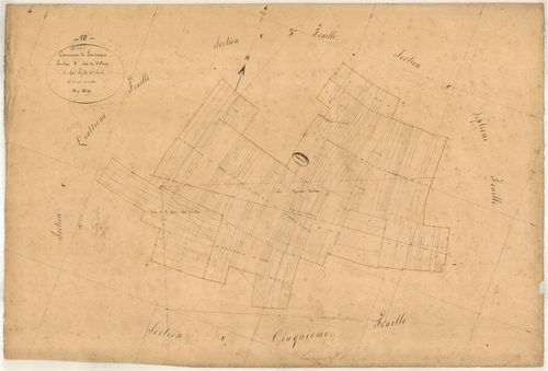Lantages, section F dite des Herbues, feuille n° 6