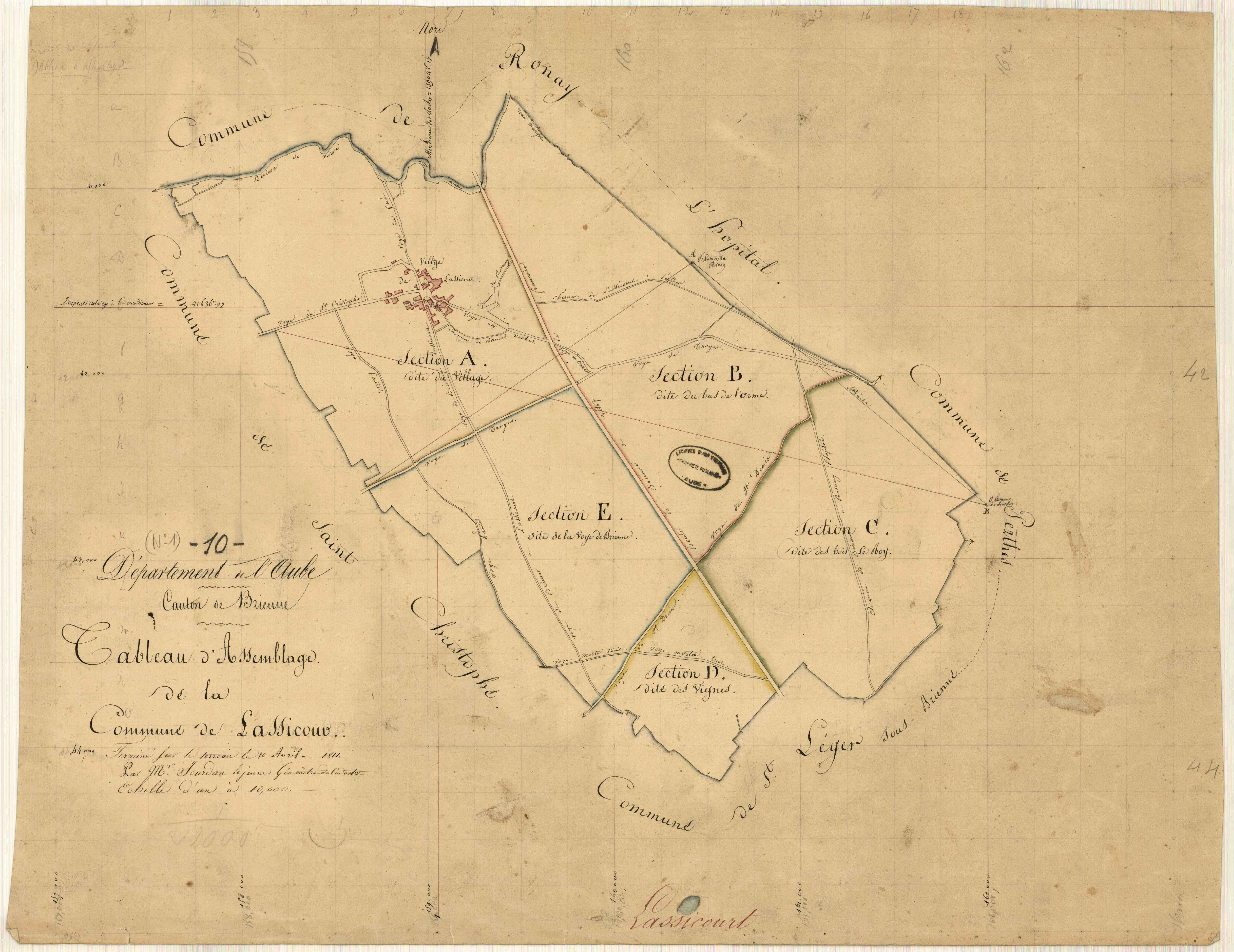 Lassicourt, tableau d'assemblage