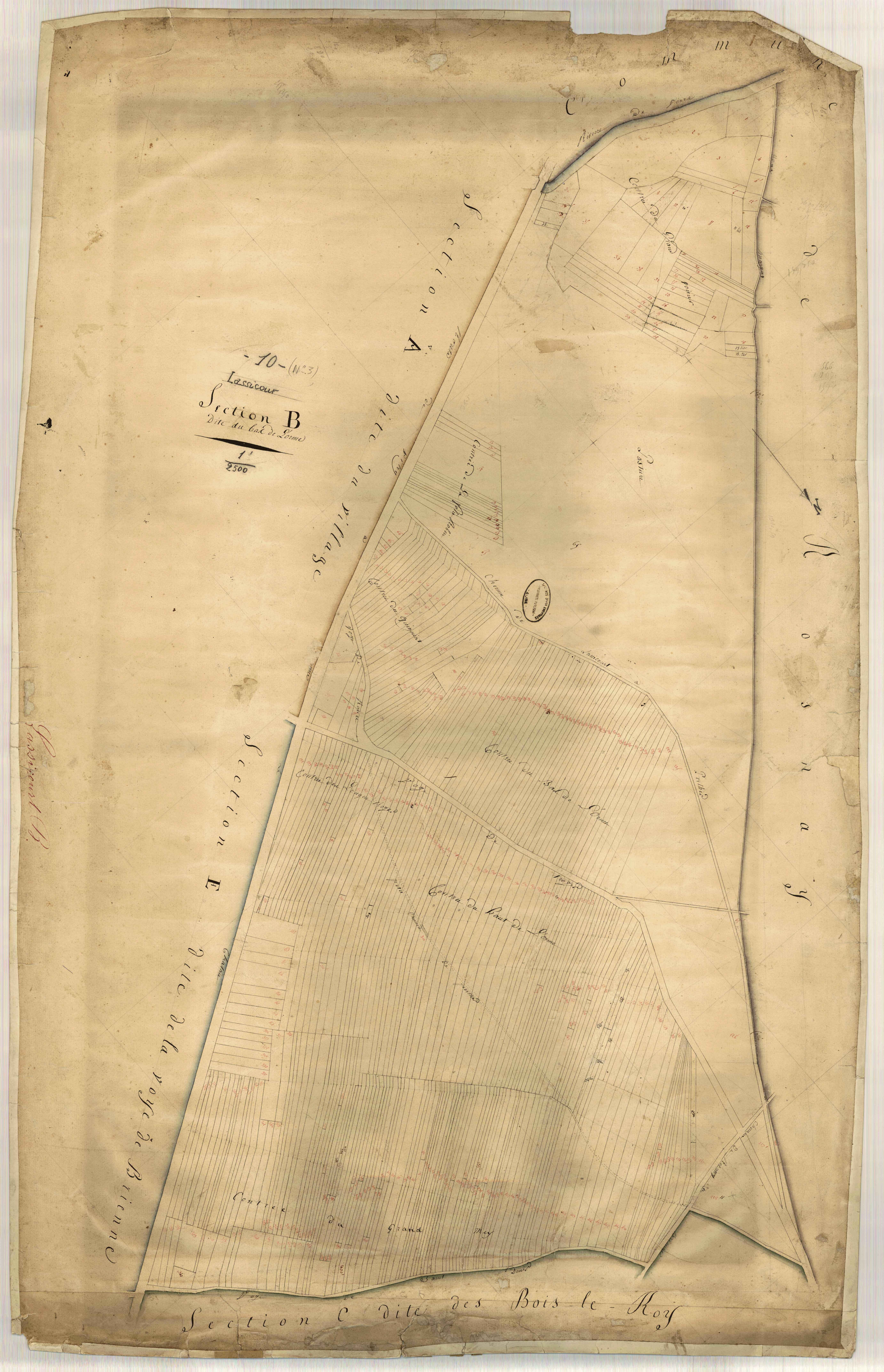 Lassicourt, section B dite du bas de l'orme