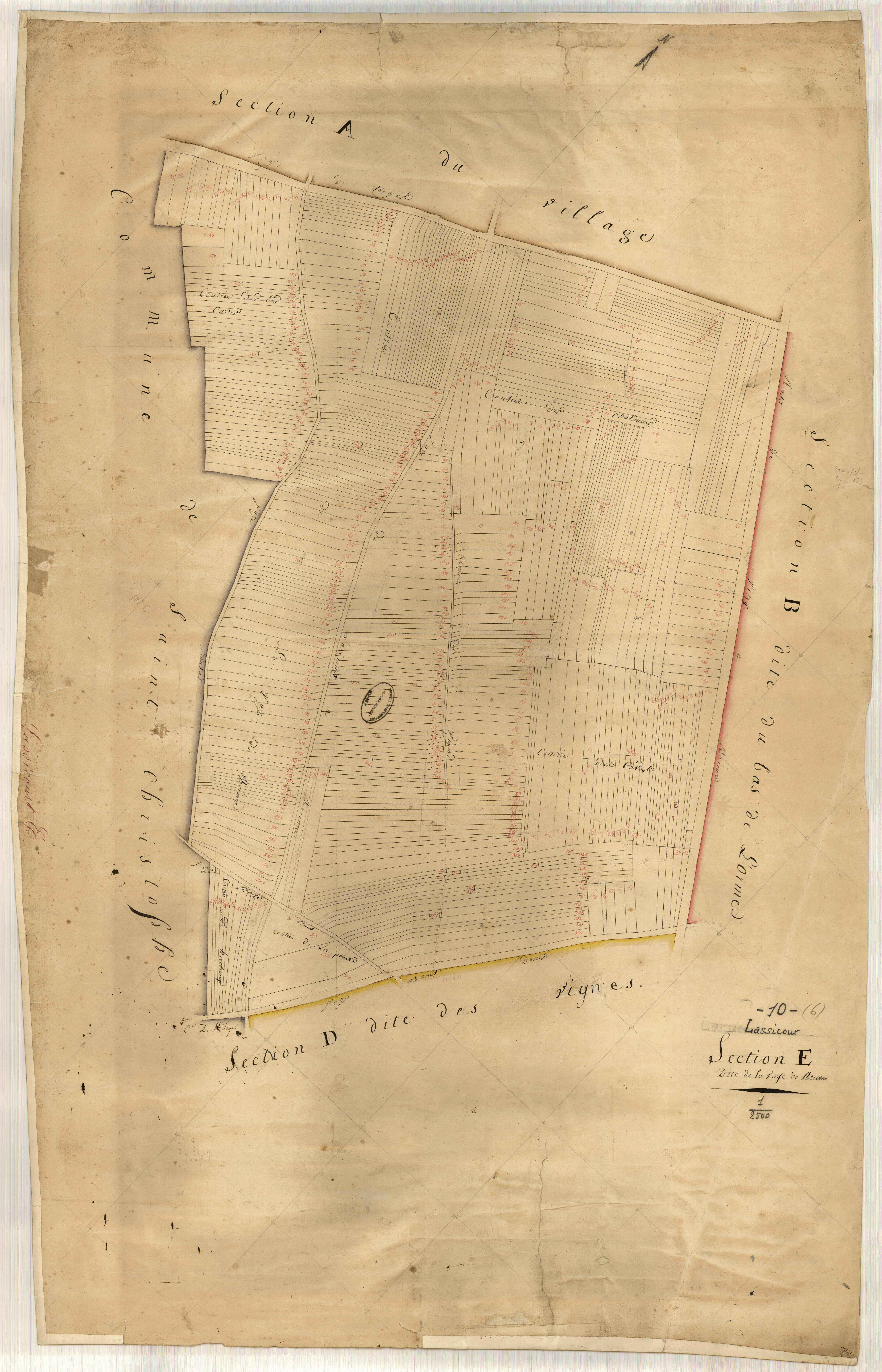 Lassicourt, section E dite de la voie de Brienne