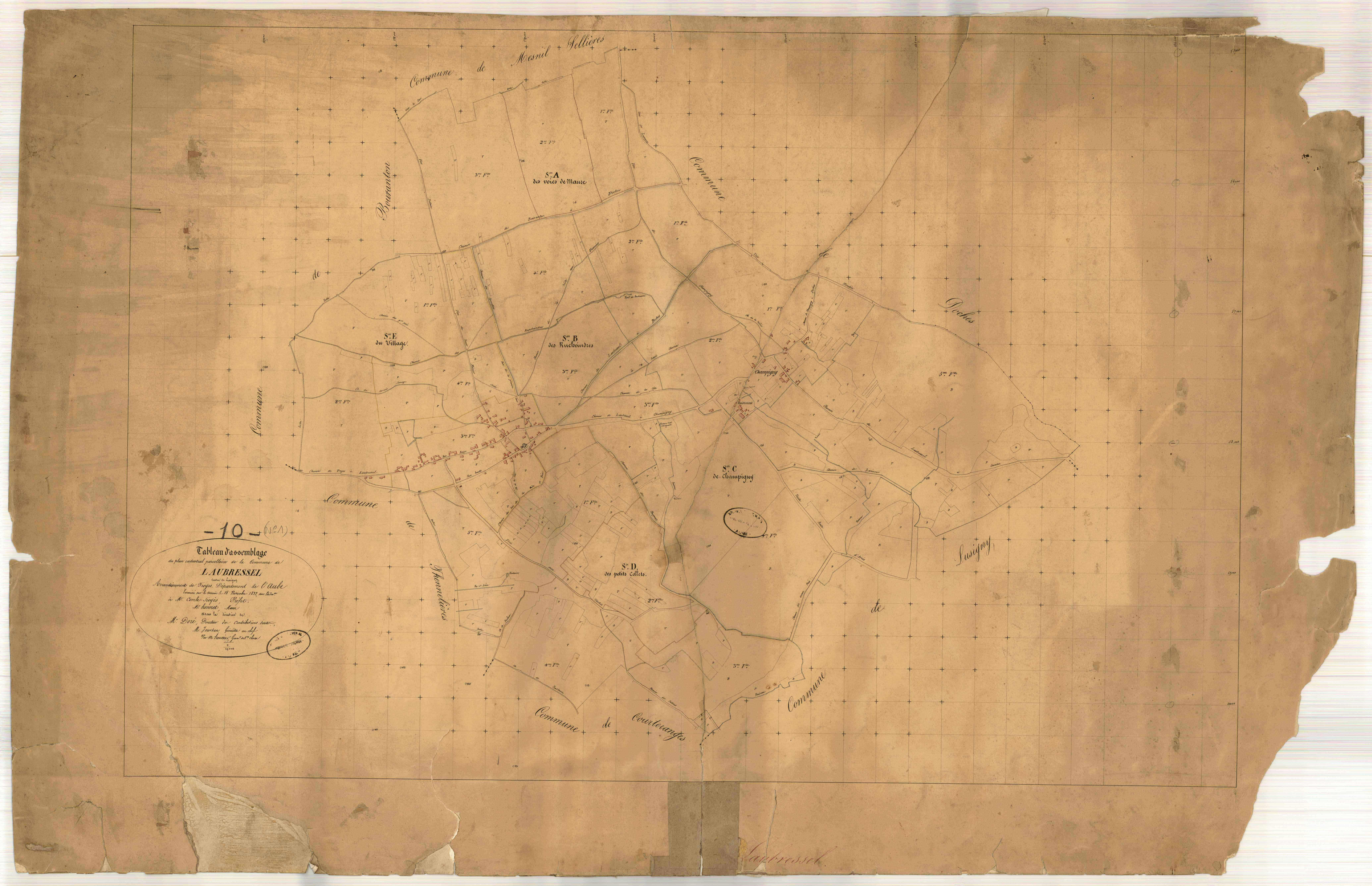 Laubressel, tableau d'assemblage