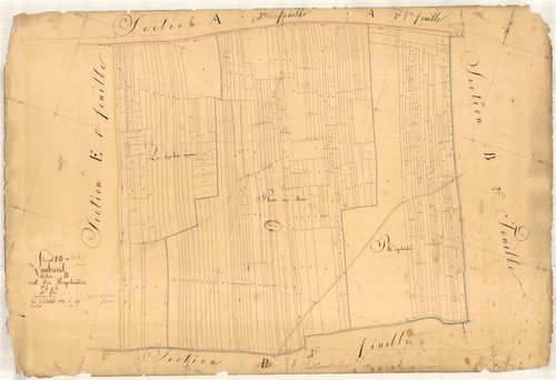 Laubressel, section B dite des Rupcheindres, feuille n° 4, parcelles n°516-830
