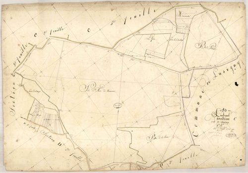 Laubressel, section C dite de Champigny, feuille n° 4, parcelles n°636-702