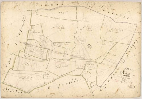 Laubressel, section C dite de Champigny, feuille n° 5, parcelles n°703-849