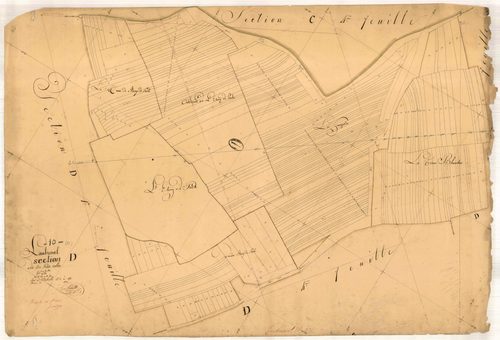 Laubressel, section D dite des Petits Collers, feuille n° 2, parcelles n°329-594