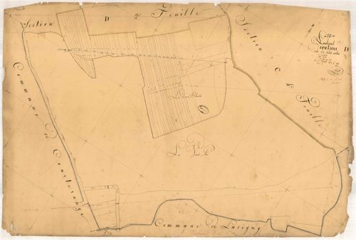 Laubressel, section D dite des Petits Collers, feuille n° 3, parcelles n°595-676