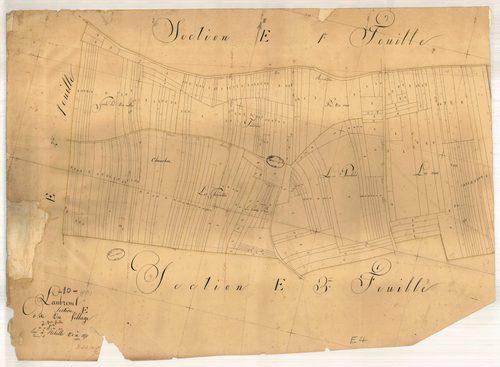 Laubressel, section E dite du village, feuille n° 4, parcelles n°1569-1831