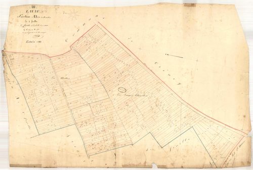 Lavau, section A dite des Fourches, feuille n° 3, parcelles n°1019-1333