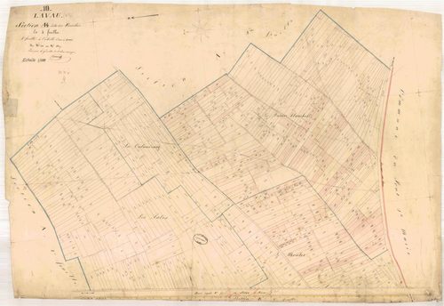 Lavau, section A dite des Fourches, feuille n° 4, parcelles n°1334-1889