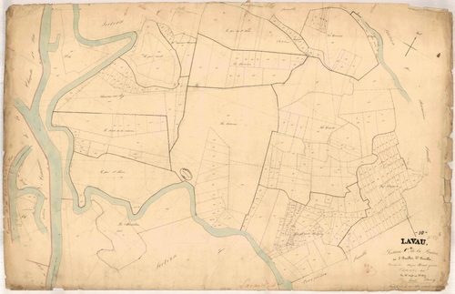 Lavau, section C dite de la Prairie, feuille n° 4, parcelles n°1394-1677