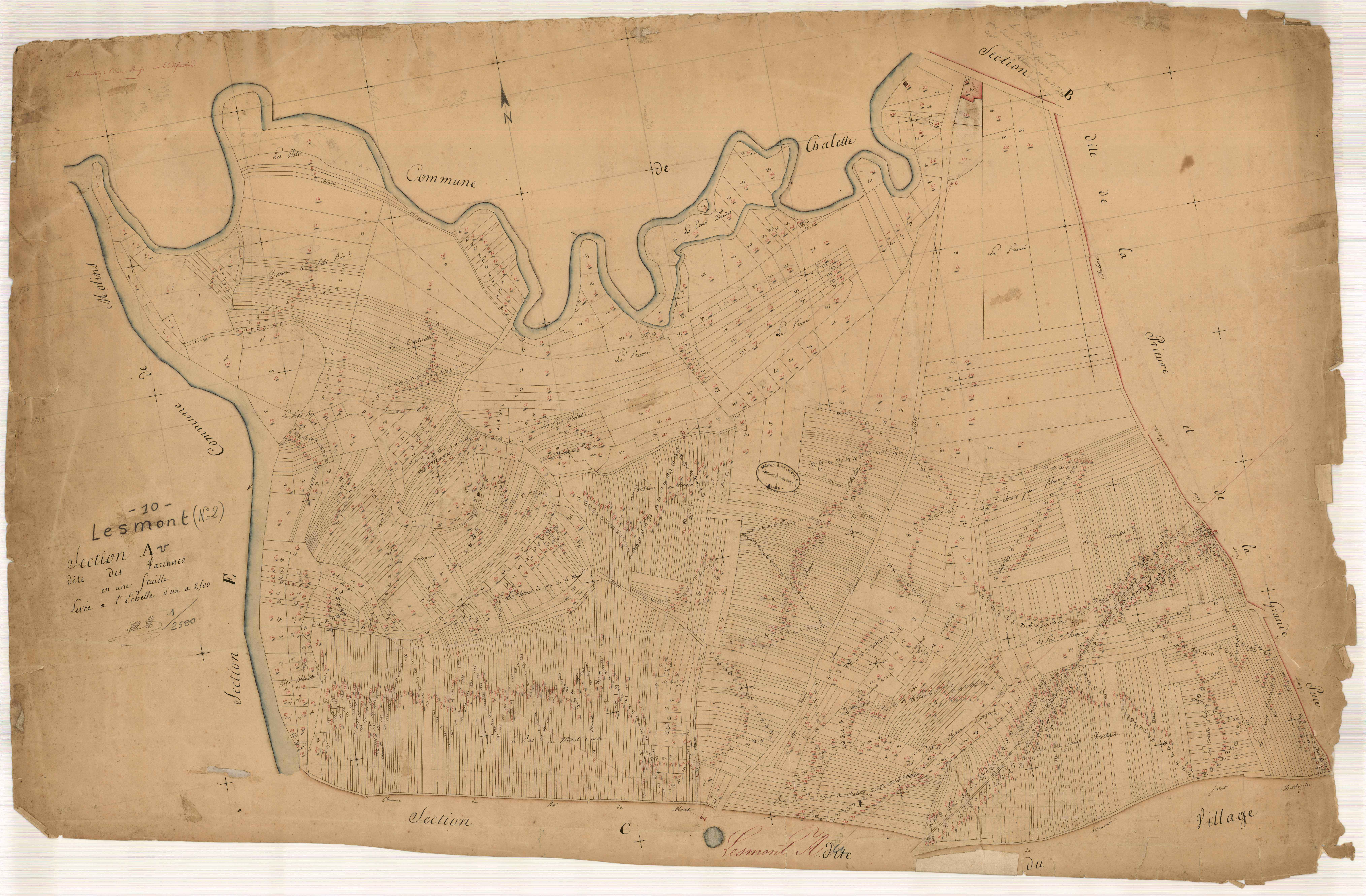 Lesmont, section A dite des Varennes