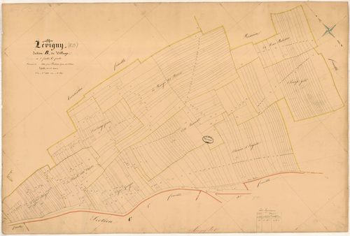 Lévigny, section B dite du Village, feuille n° 4, parcelles n°1130-1407