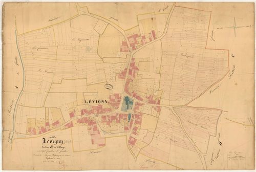 Lévigny, section B dite du Village, feuille n° 5, parcelles n°1408-1880