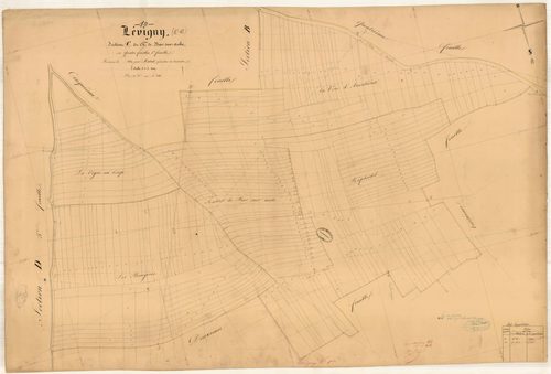 Lévigny, section C dite du chemin de Bar-sur-Aube, feuille n° 1, parcelles n°1-186