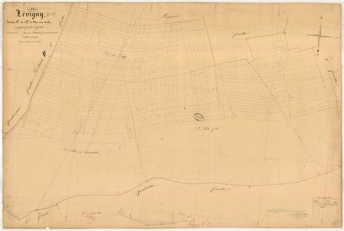 Lévigny, section C dite du chemin de Bar-sur-Aube, feuille n° 2, parcelles n°187-310