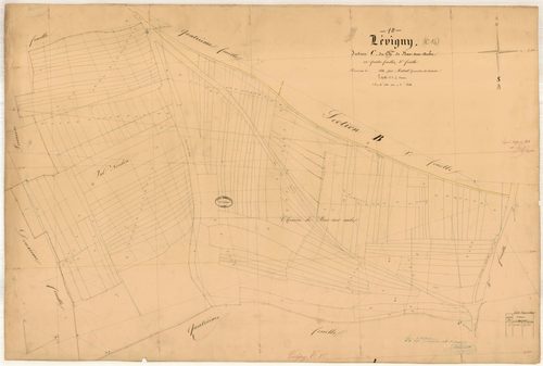 Lévigny, section C dite du chemin de Bar-sur-Aube, feuille n° 3, parcelles n°311-454