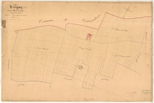 Lévigny, section D dite de Gremelle, feuille n° 1, parcelles n°1-136