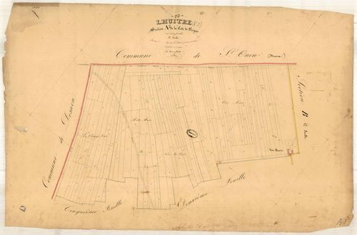 Lhuître, section A dite de la beigne, feuille n° 1, parcelles n°1-116