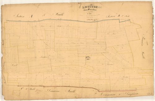 Lhuître, section B dite de la cense, feuille n° 2, parcelles n°248-541