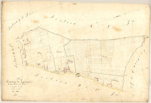 Lignières, section A dite de bois, feuille n° 3