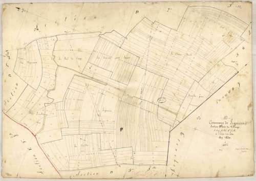 Lignières, section D dite du village, feuille n° 4