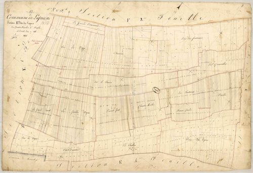Lignières, section E dite des vignes, feuille n° 2
