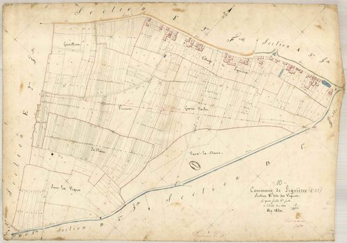 Lignières, section E dite des vignes, feuille n° 3