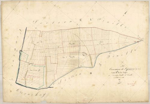 Lignières, section E dite des vignes, feuille n° 4