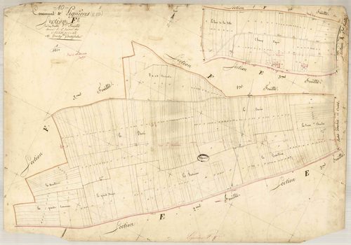 Lignières, section F dite des Vaux du beau, feuille n° 2