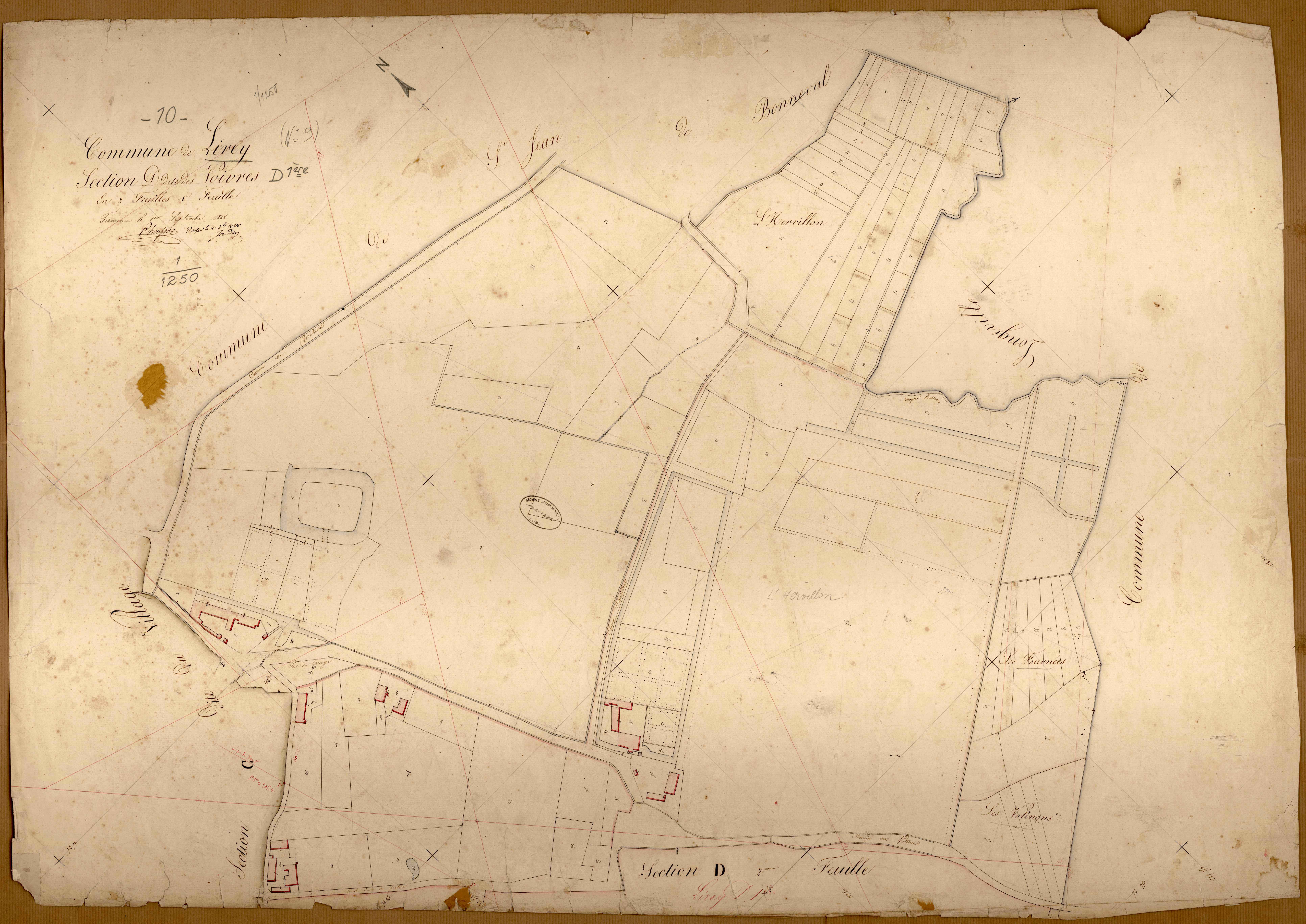 Lirey, section D dite des Voivres, feuille n° 1