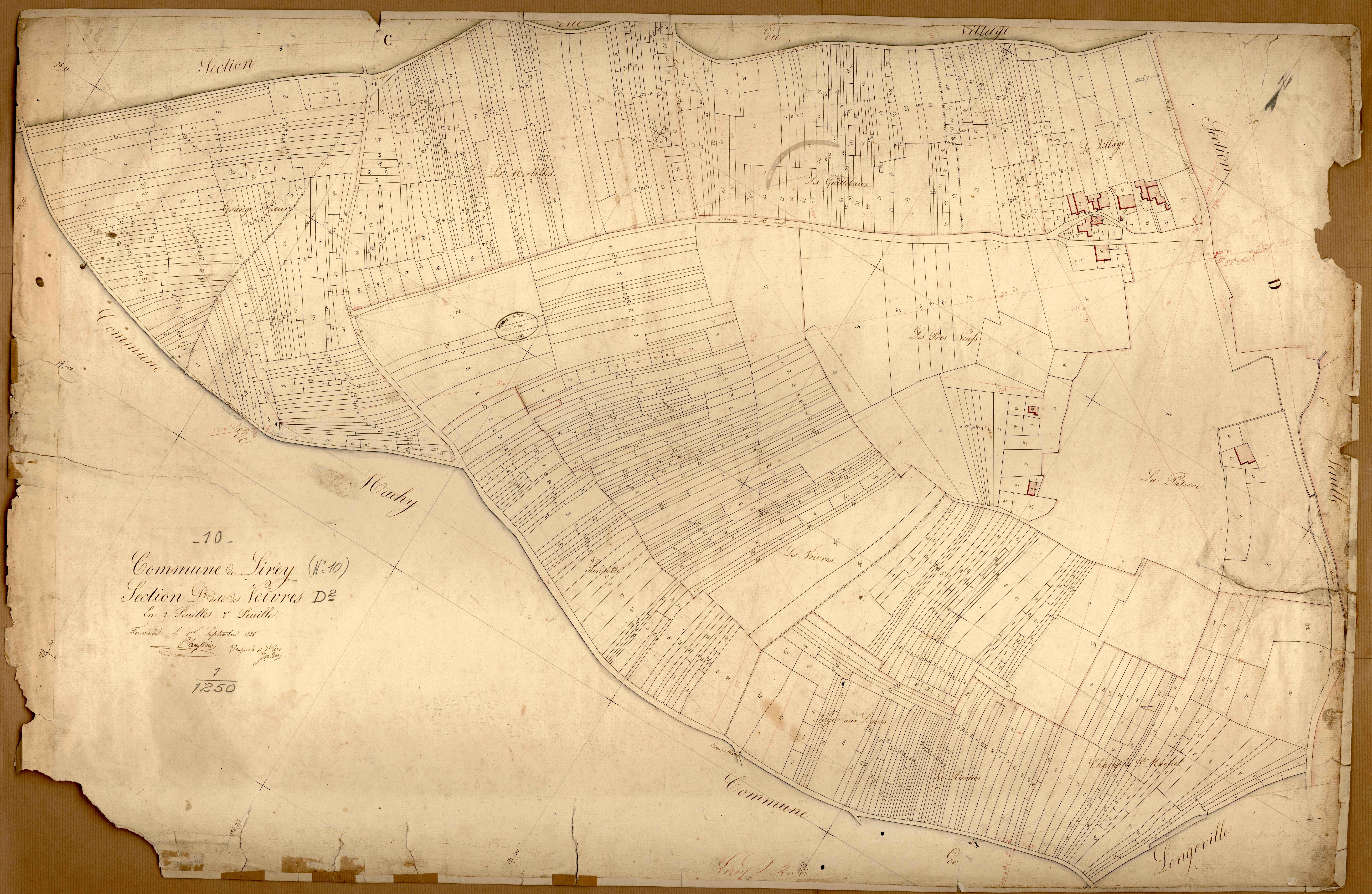 Lirey, section D dite des Voivres, feuille n° 2