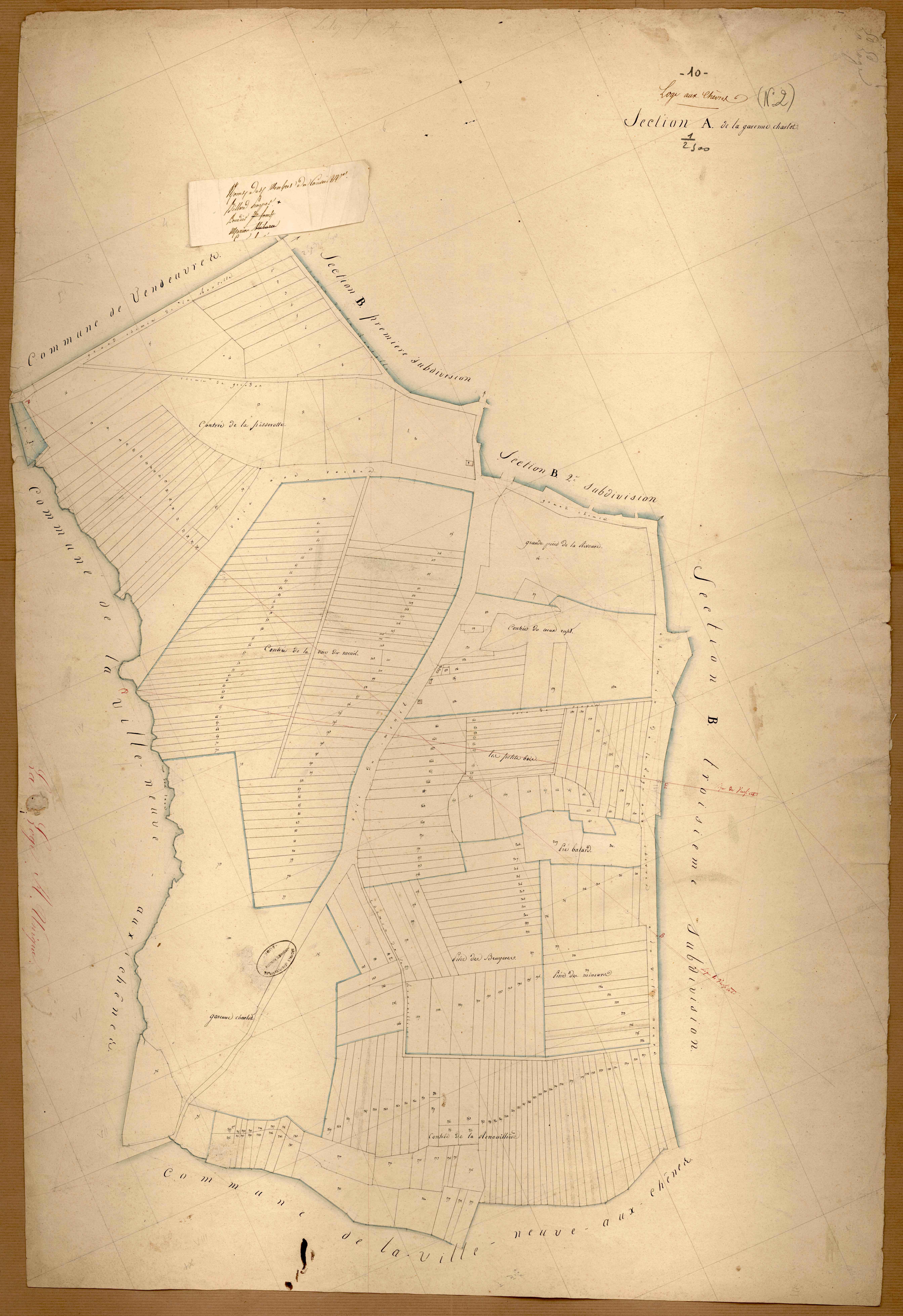 La Loge-aux-Chèvres, section A dite de la Garenne Charlot, première subdivision