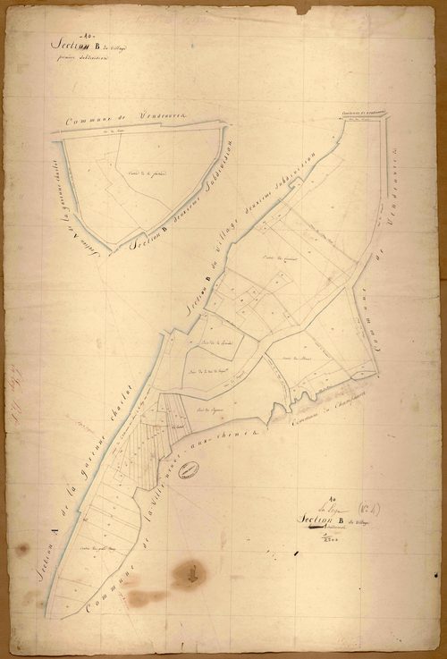 La Loge-aux-Chèvres, section B dite du village, feuille n° 1